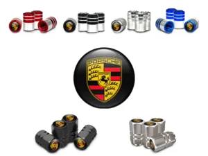 Porsche Tapones Valvulares Auto Estilo Metálico